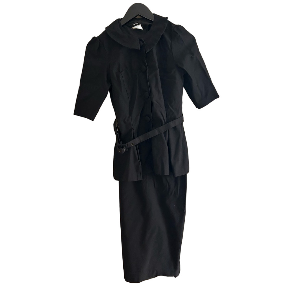 Neva (Vintage Tall Girl brand) Elegant Black Dress Suit - Picture 2 of 4